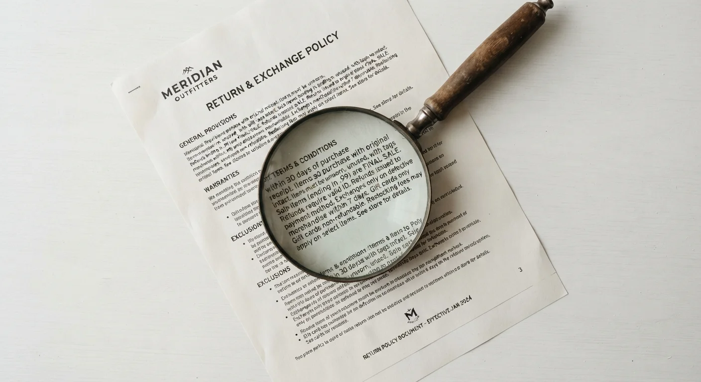 Return Policy Traps: What the Fine Print Is Actually Saying