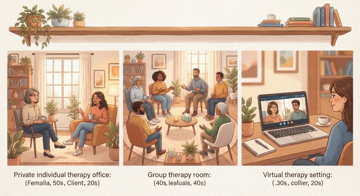 Therapy Formats Compared: Individual, Group, and Online Sessions